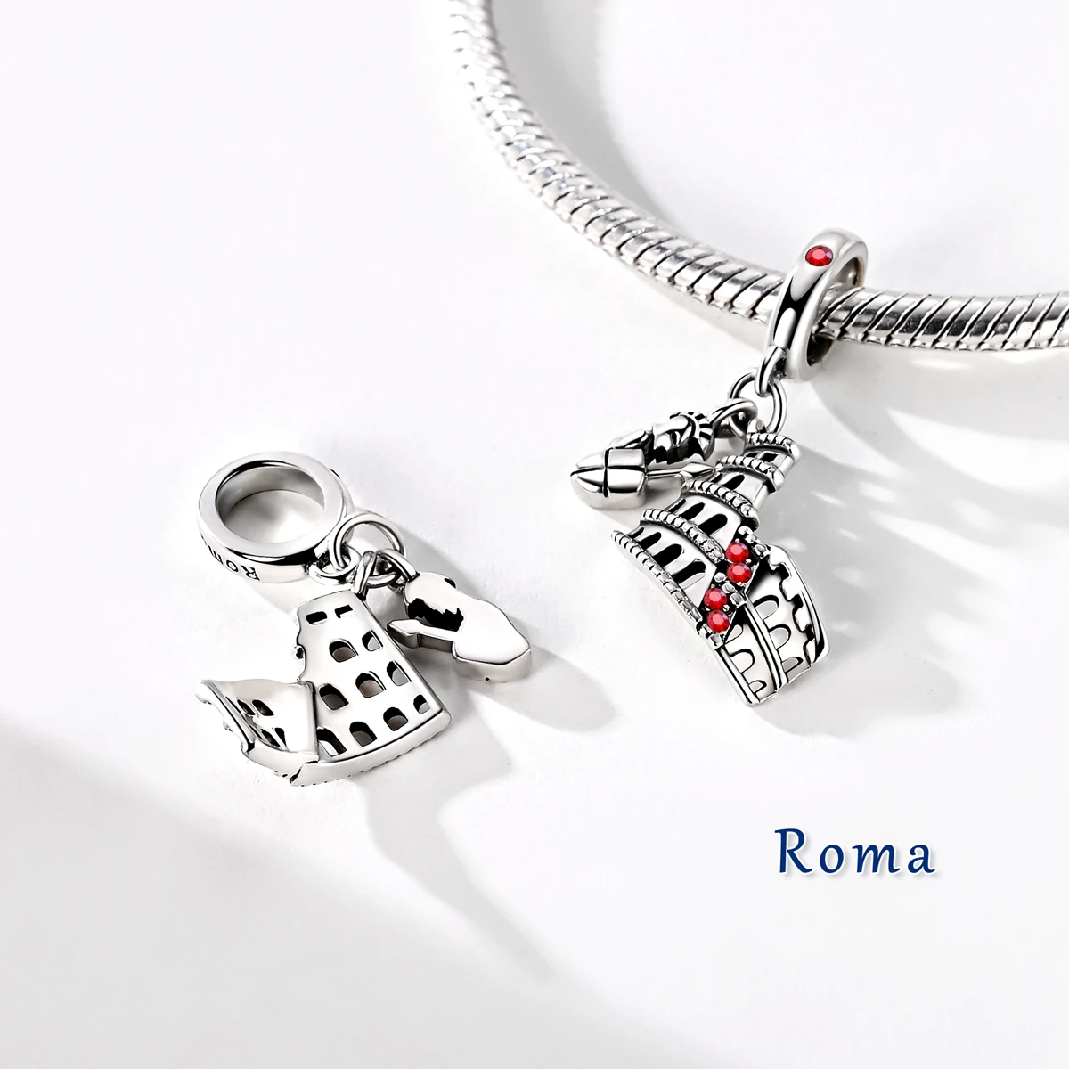 925 Sterling Silver World Travel Landmark Charm Beads For Women Fit Bracelet DIY Jewelry Famous Cities Buildings Pendants