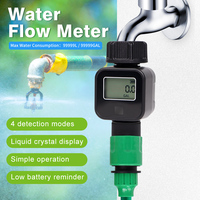 Digital Water Flow Meter High Accuracy IP6X Measure Water Consumption and Flow Rate for Outdoor Garden Watering Irrigation Hose