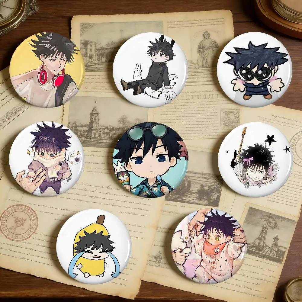 Megumi Fushiguro Badges Peripheral Lapel Pins Tinplate Round Brooch For Shoulder Bag Accessories Souvenir Gifts