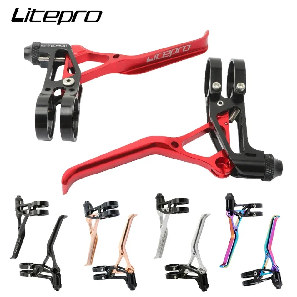 

Litepro BMX Bike Ultra Light CNC 64g Brake Lever Folding Bike 14/16/20 Inch For Brompton V Brake Lever Lever Bicycle Brake