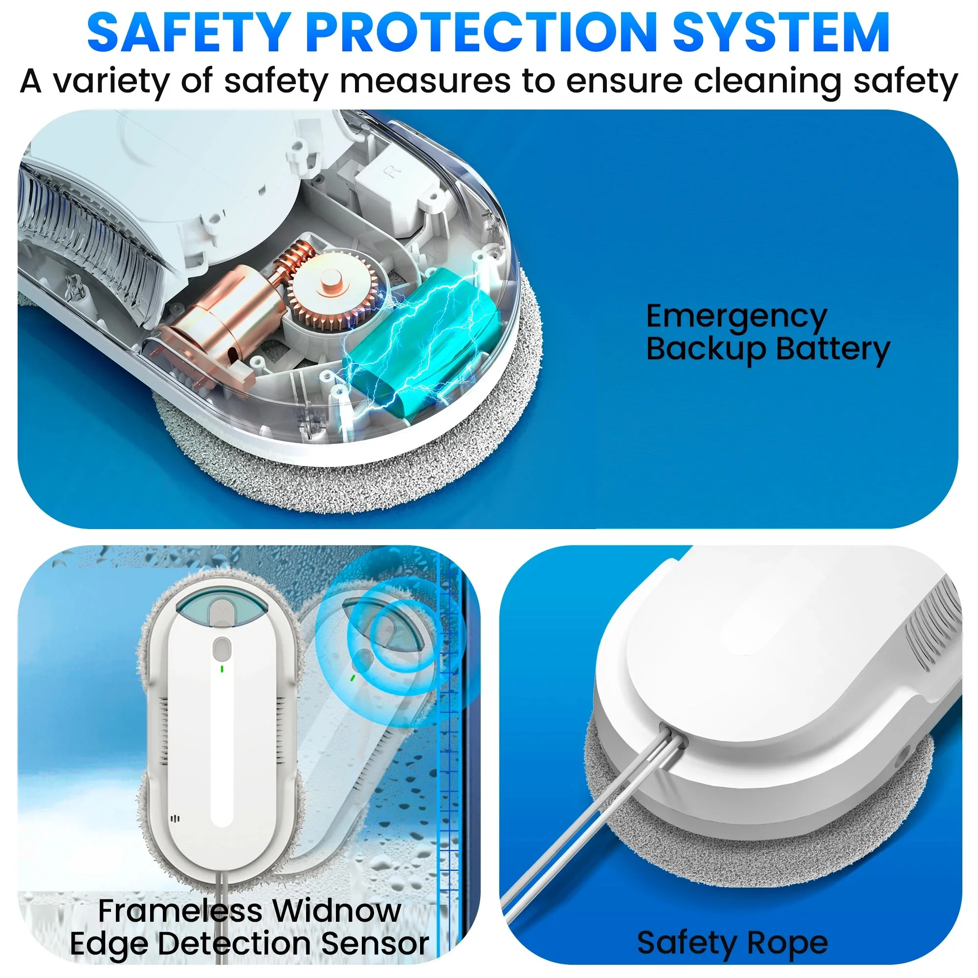 INSE Window Automatic Water Spray Cleaning Robot Vacuum Cleaner With Remote Control Smart Cleaning Machine for Home Glass Washer