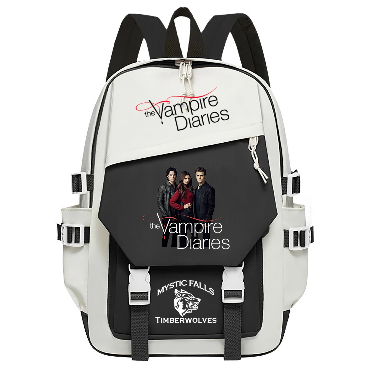 

The Vampire Diaries School Backpack Students Gift Movie Pattern School Bags Large Capacity Outdoor Backpack Men Travel Backpack