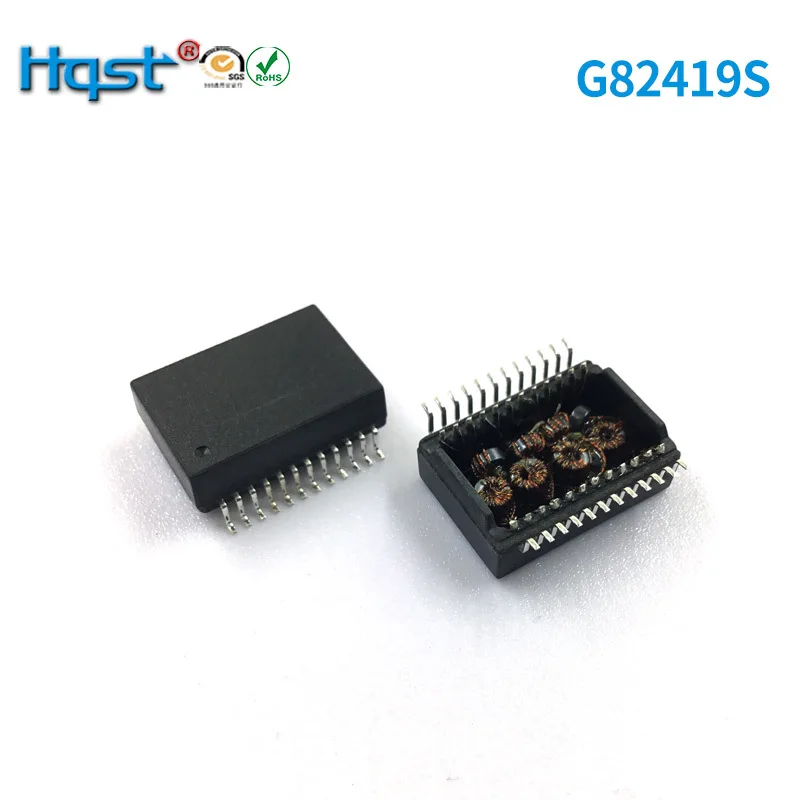 Hqst24pin Patch 10 Gigabit Four-Port Pulse Isolation Filter Network Transformer Module Factory Direct Sales