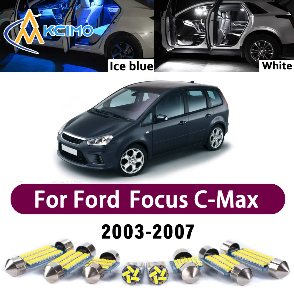 

Premium LED Interior Lighting Kit for Ford Focus C-Max 2003-2007 2004 2005 High-Quality Error-Free Dome Map Trunk Auto Lamps