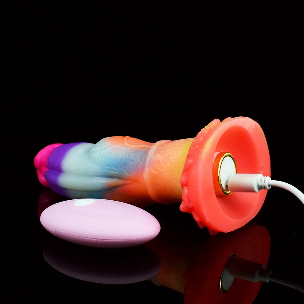 SHAZ Small Luminous Vibrator Silicone Tyrannosaurus Rex Dildo Sexy Toy For Woman Penis Massage For Adults Sex Products 18 - view 4