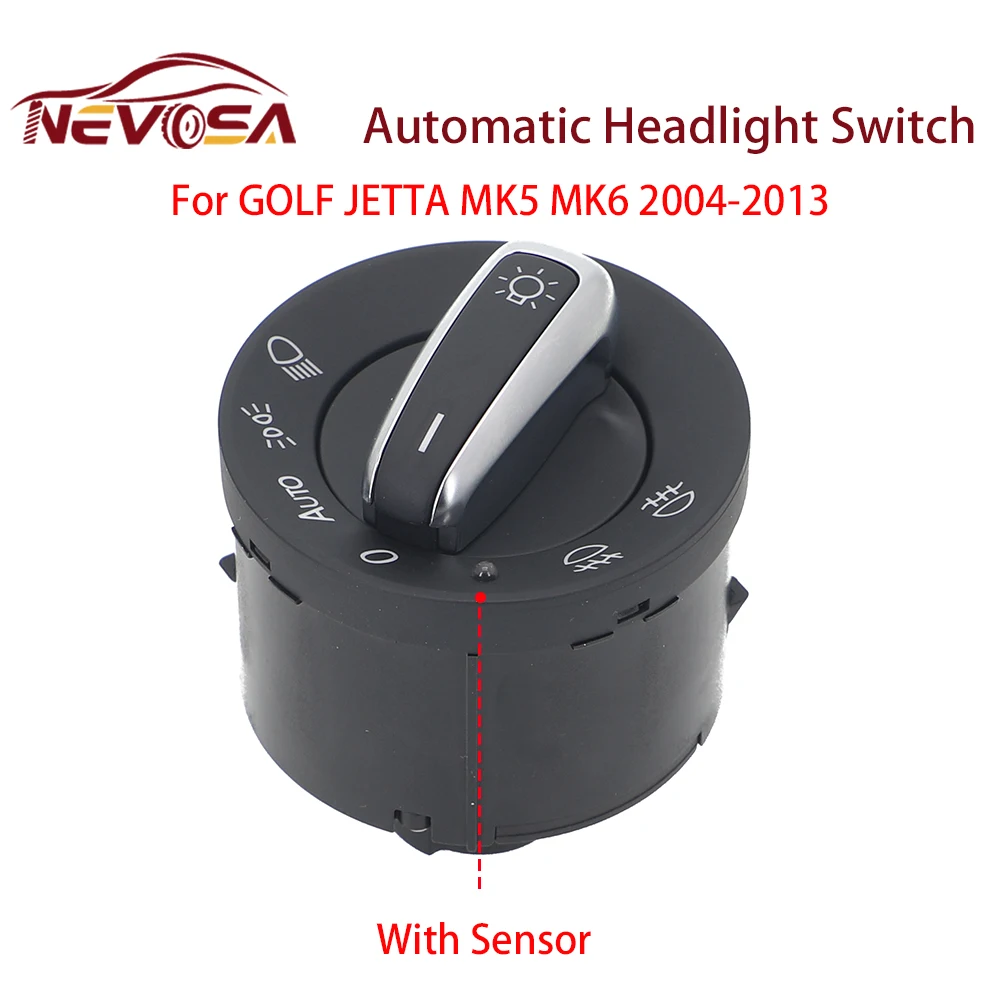 NEVOSA With Sensor For VW Golf 5 6 GTI Mk5 Mk6 Jetta 5 6 Passat B6 Touran Tiguan SEAT ALHAMBRA Automatic Headlight Switch