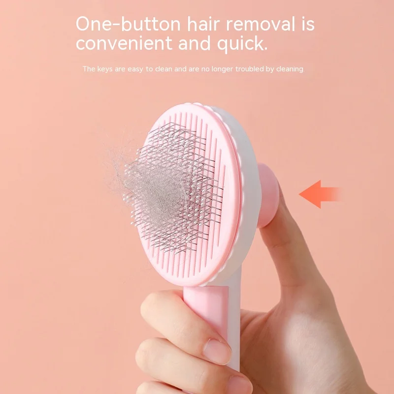 جديد الحيوانات الأليفة مشط تدليك إزالة الشعر مشط القط التنظيف الذاتي إبرة مشط القط الجمال لإزالة العائمة الشعر مشط لوازم
