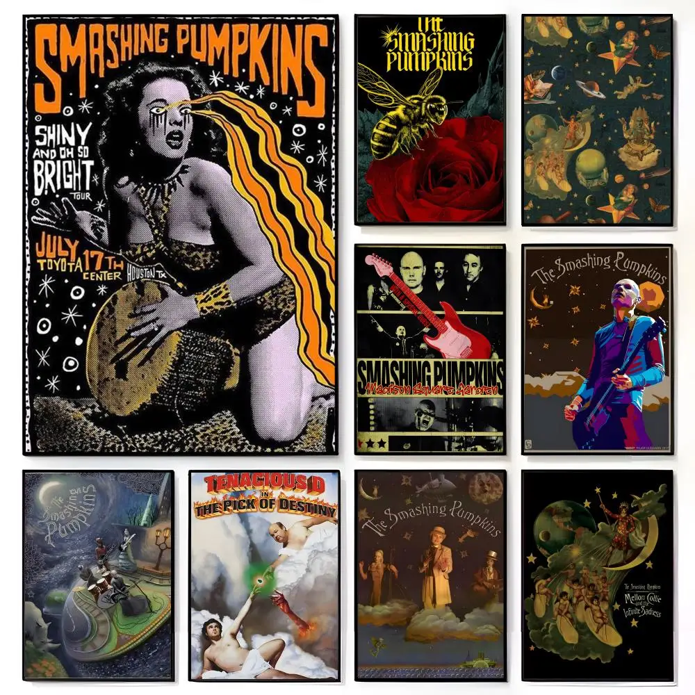 Legendary Alternative Rock Band T-The Smashing Pumpkins Poster American Film Mural Home Childrens Room Wall Decor Print