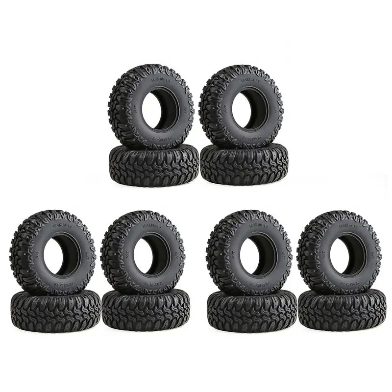 BEDW-12PCS 105MM 1.9 Rubber Tires Wheel Tyres For 1/10 RC Crawler Car Traxxas TRX4 RC4WD D90 Axial SCX10 II III Redcat MST
