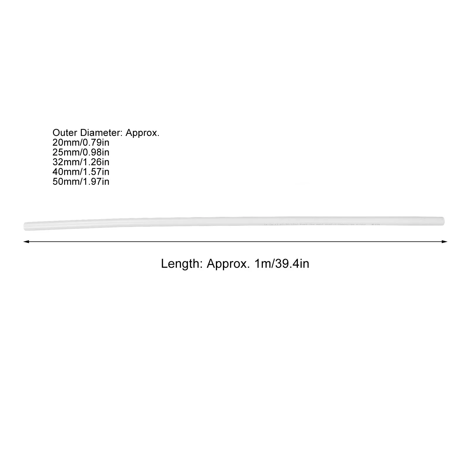 حديقة الأنابيب البلاستيكية الأنابيب البلاستيكية 1 متر طول الأبيض النقي الأشعة فوق البنفسجية برهان الأثاث الصف الأنابيب البلاستيكية لمشاريع DIY حديقة المنزل الدفيئة #5