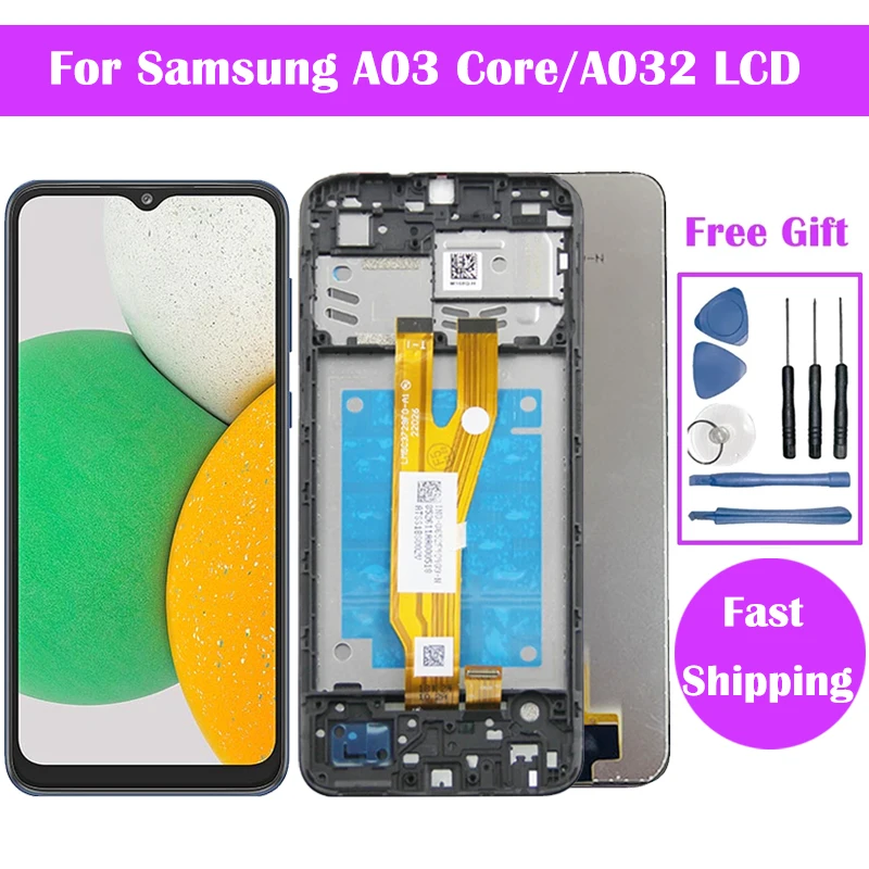 Pantalla LCD de 6,5 pulgadas para Samsung Galaxy A03 Core A032M A032F, montaje de digitalizador con pantalla táctil SM-A032F/DS, piezas de repuesto