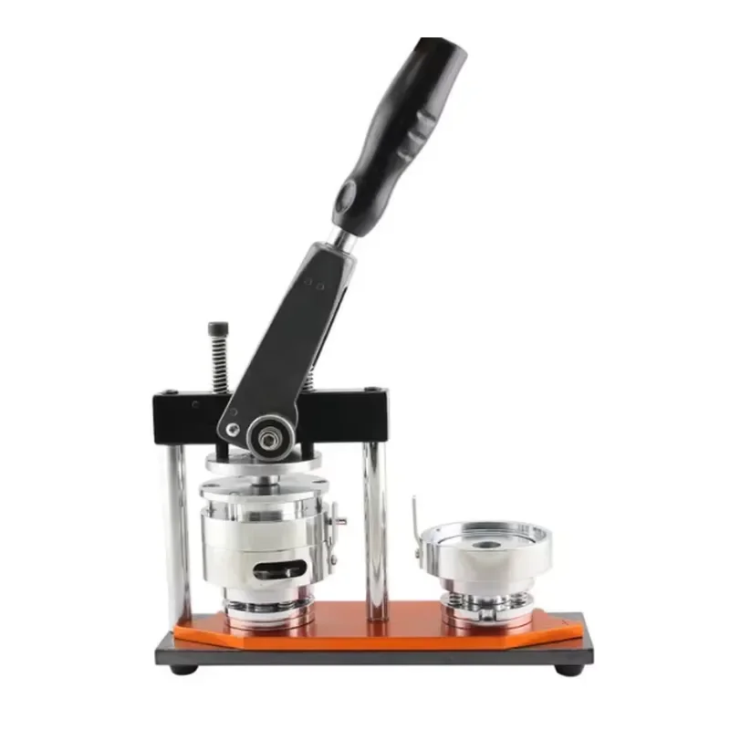 Automatic Badge Making Machine Plastic Metal Shaking Head Button Maker for 25mm to 75mm Round Pins No Mold Needed DIY Craft