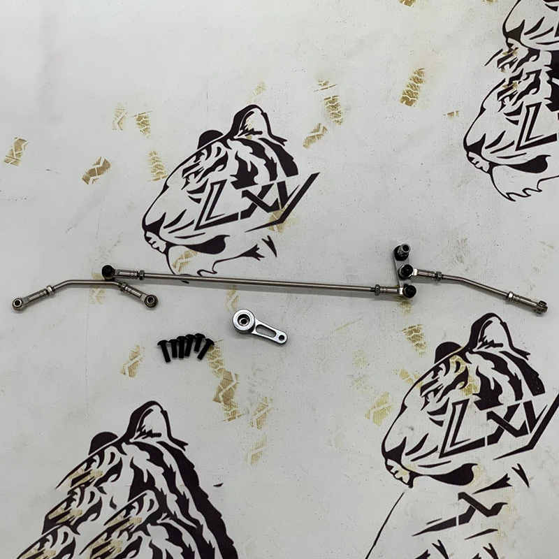 مجموعة قضيب ربط التوجيه المرتبط بمقياس 1:14 لسيارة Tamiya RC SCANIA 770S R620 VOLVO BENZ Arocs MAN TGX #1