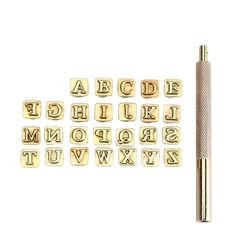 6mm Letter Stamping Set Carbon Steel Punch Gold Alphabet Stamper Metals Wooden Leather Tools Leather Stamping Handicraft
