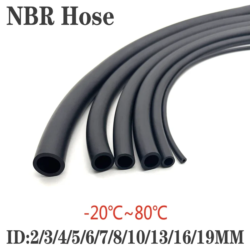 5M NBR Rubber Hose Oil Resistant Rubber Pipe ID 2 3 4 5 6 7 8 10 13 16 19mm Fuel Tube Petrol Diesel Oil Line Pipe Black Tubing