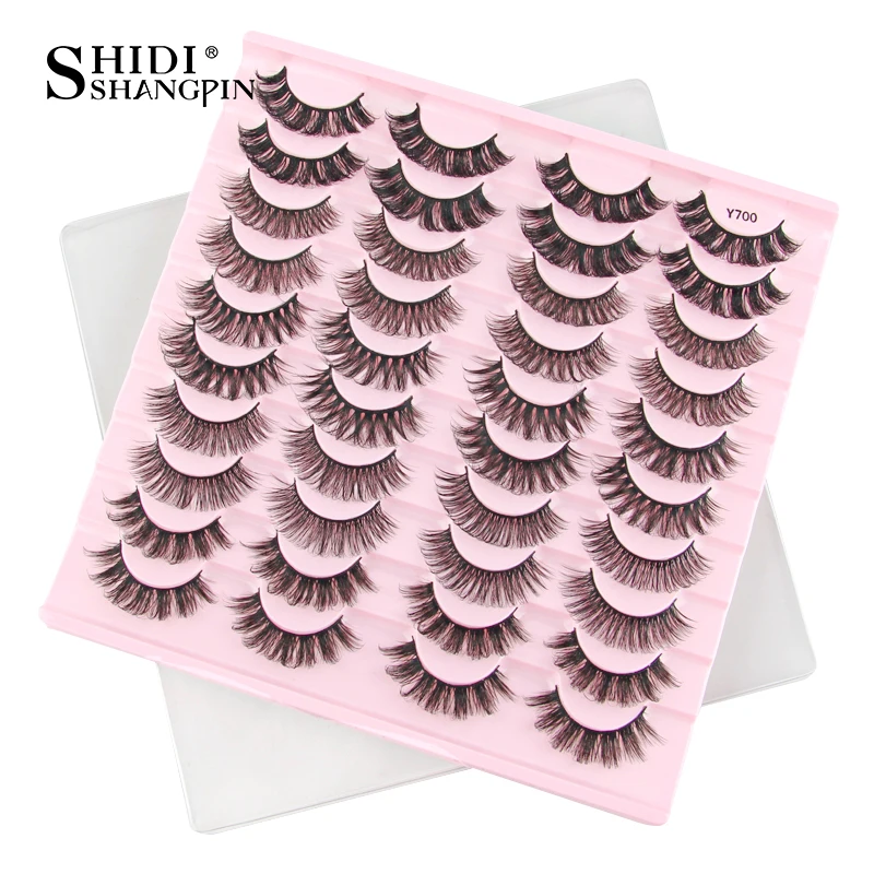 5/10/20 paires de Faux Cils dramatiques moelleux 3D Cils de vison vaporeux Faux Cils naturels Faux Cilios épais Faux Cils outils de maquillage