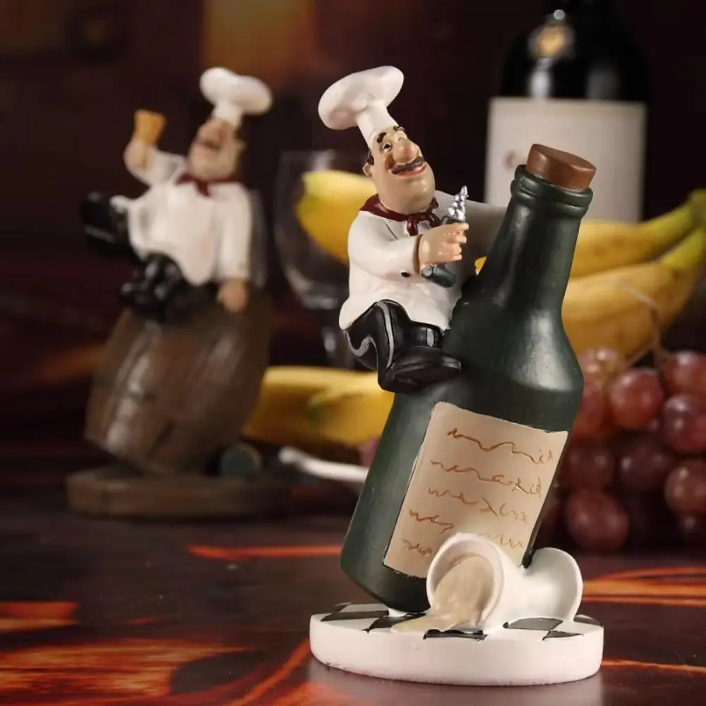 

Handicraft Rustic Bakery Chef Resin Statue Simulated Crafts Farmhouse Cake Shop Decor Model Collectible Kitchen Chef Figurine