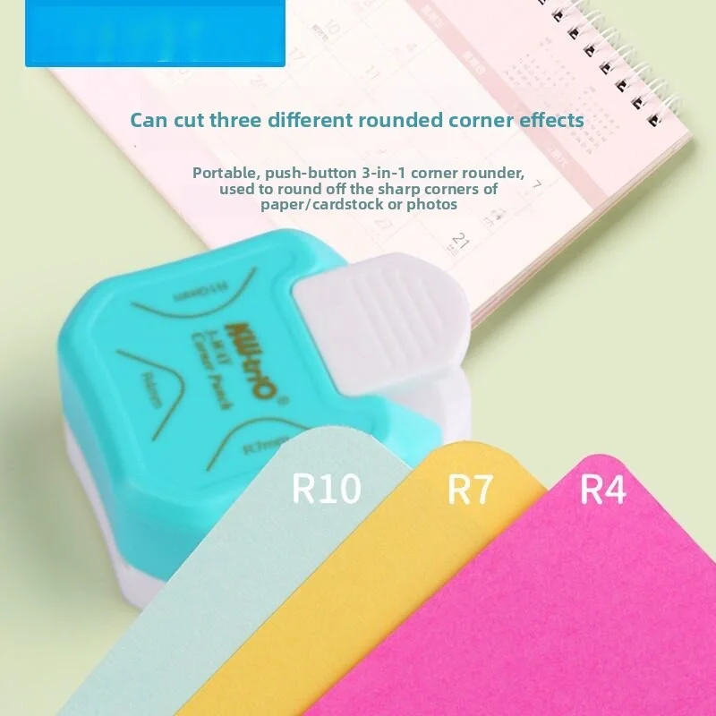 Corner Punch 3 In 1 Corner Punch R4 R7 R10 Manual Round Corner Cutter Portable Paper Corner Rounder For Card Photo Scrapbook DIY