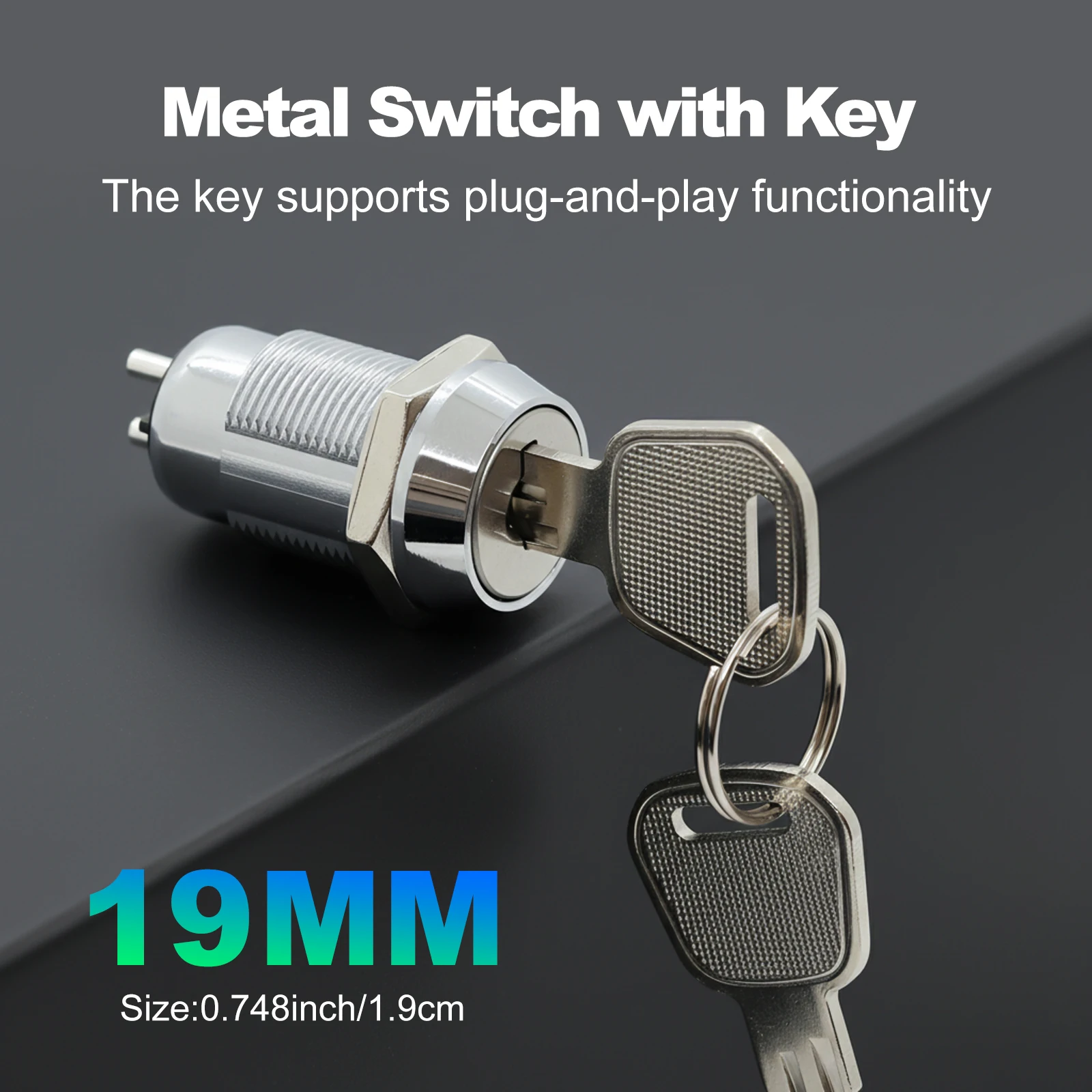 FILN On Off 19MM SPST Lock for Elevator Base Station Key Switch Electronic Key Door Lock