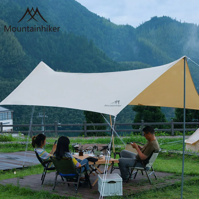 

Mountainhiker Outdoor Campground 5 * 3M Blended Cotton Square Hexagonal Canopy Weatherproof Outdoor Camping Canopy