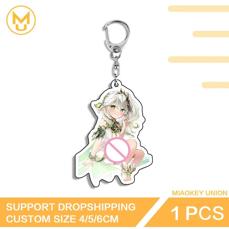 

Genshin Impact Kawaii Loli Nahida Double Sided Key Chains Unisex Attractive Birthday Props Gifts For Friends Fashion Key Ring