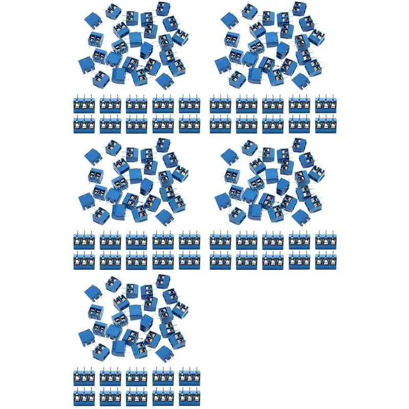 ABMO 300Pcs 5Mm Pitch 2 Pin & 3 Pin PCB Mount Screw Terminal Block Connector For Arduino (250 X 2 Pin, 50 X 3 Pin)