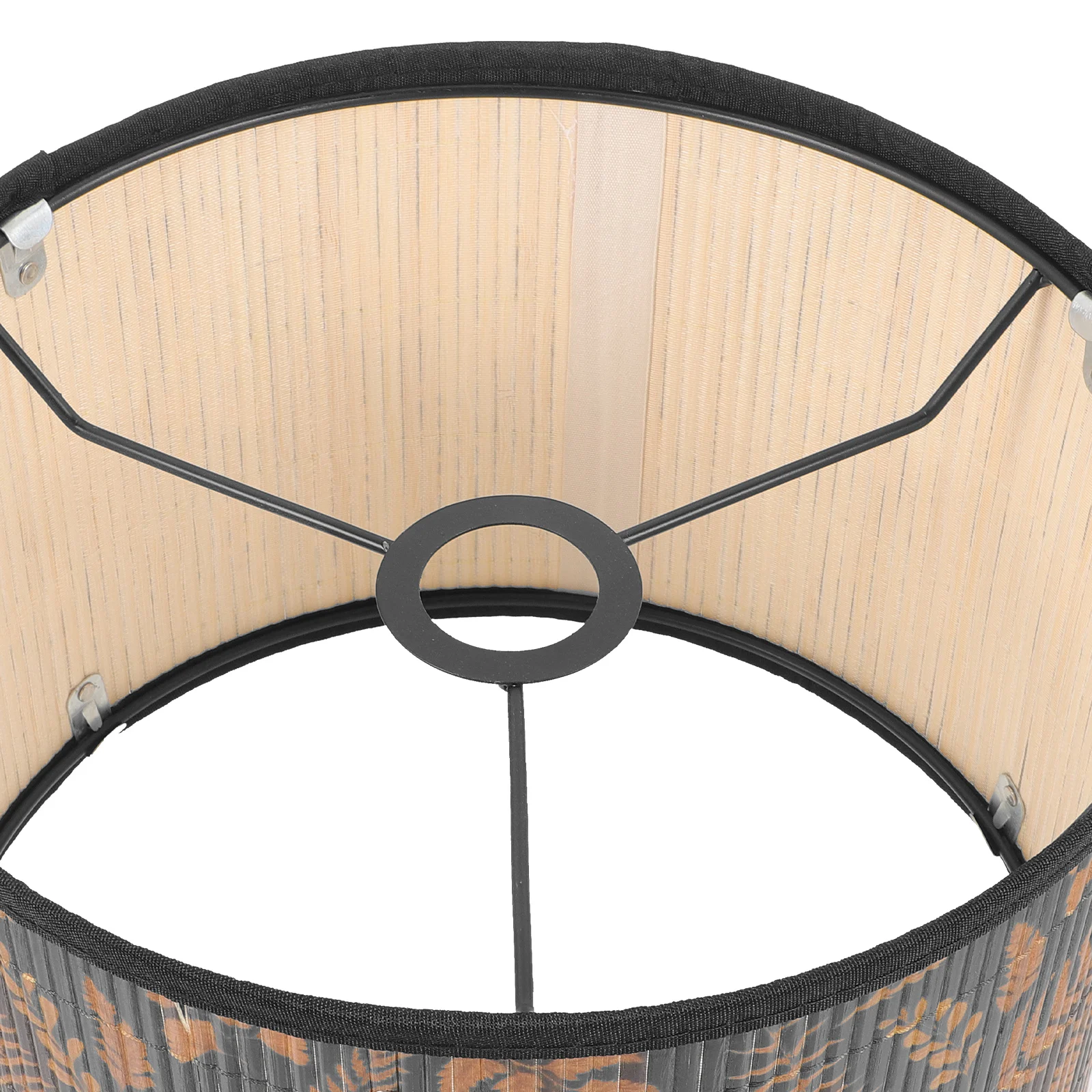 

Bamboo Lampshade Wicker Printed Pattern Table Shades Modern Vintage Replacement Soften Dust Guard Eye Protection Home Office