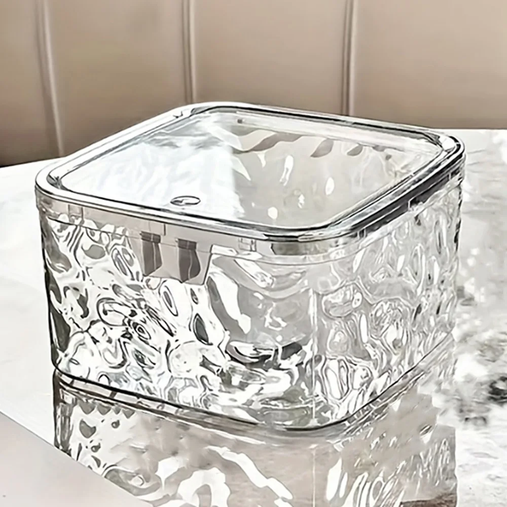 منظم إكسسوارات الشعر C5 من البلاستيك الشفاف منظم ربطات الشعر صندوق تخزين مكتبي لإكسسوارات الحمام المنزلية والمكتبية