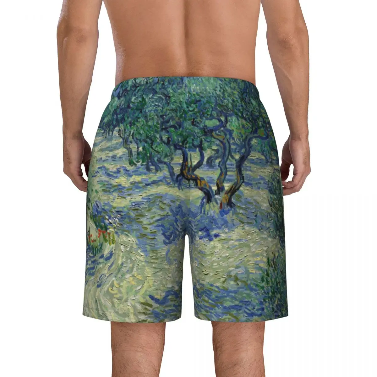 Olive tree by julian, van gogh, para homens, casual, calções de praia, quick dry, sunga