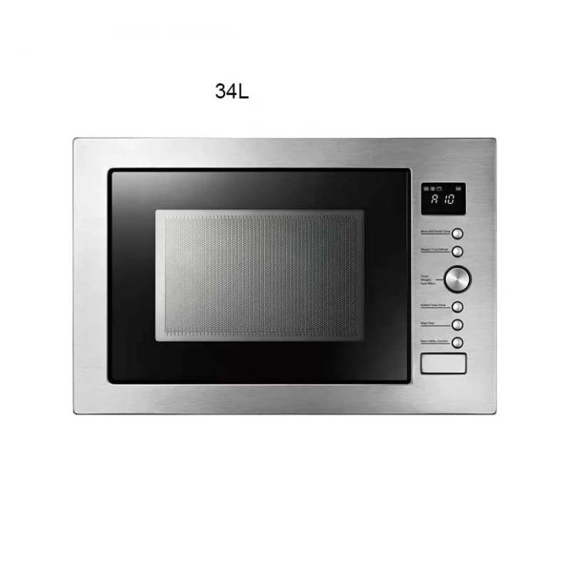 

Stainless Steel 34L Built in Microwave Grill Convection 10 Auto-cooking Menus Microwave Oven with LCD Display