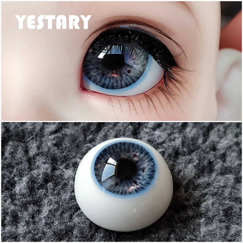 

YESTARY BJD Eyes Toy Dolls Accessories Eyes Toy 1/3 1/4 1/6 Plaster Eye Blue Gray Pupil Dolls Toys 12/14/16mm BJD Doll Eyes Girl