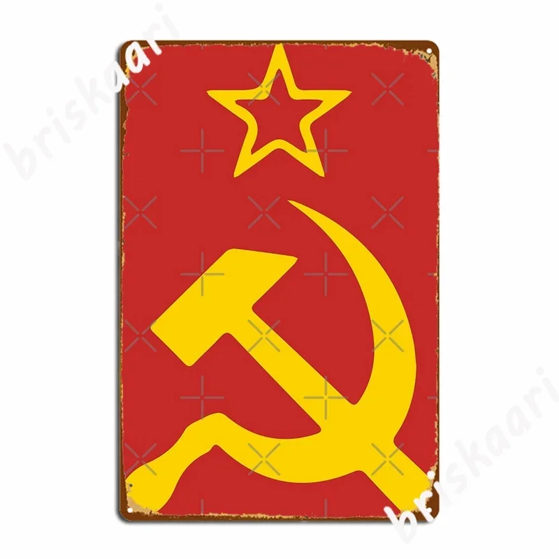 Star, Hammer And Sickle. Ussr, Soviet Union Flag. Metal Signs Club Home Club Bar Printing Poster Tin sign Posters