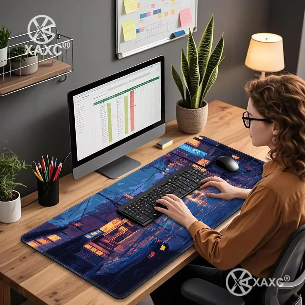 Pixel Art XAXC Mouse Pad Large Keyboard Mouse Desk Pad XXL Non-Slip Rubber Gaming Mouse Pad Laptop Mouse Carpet HYBXXC