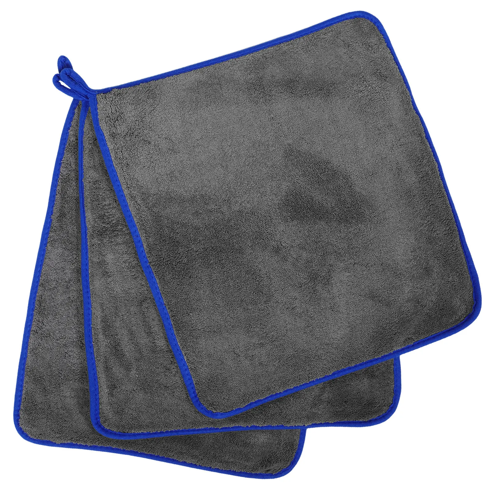 3Pcs Thick Dual Sided Cleaning Cloths for Cars Heavy Duty Water Absorbing Car Drying Towel for Waxing Polishing Household Use