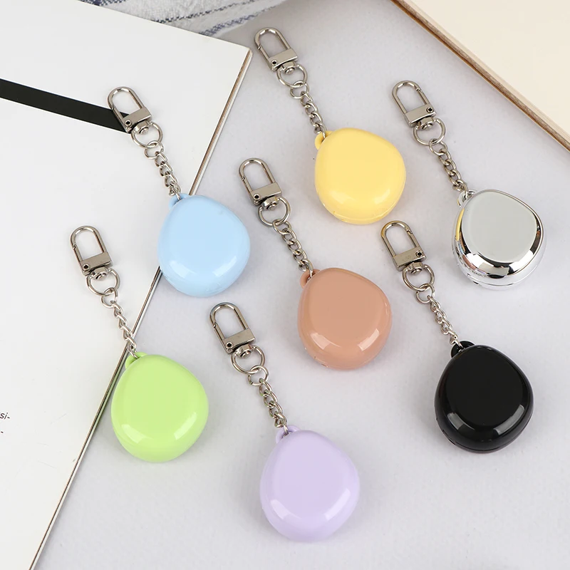 Colorful Keychain Empty Makeup Compact Diy Refill Case With Aluminum Tray Portable Cosmetic Storage Small Blush Container