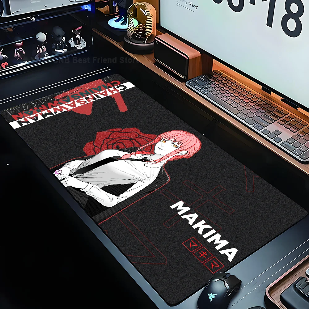 Chainsaw Man Makima Mousepad Mouse Mat Desk Mat With Pad Gaming Accessories Prime Gaming XXL Keyboard Pad Padding Mat