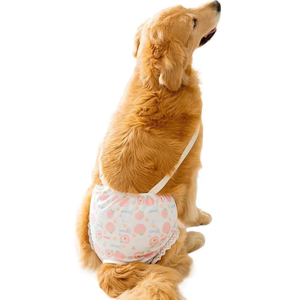 

Reusable Female Pet Sanitary Panties Breathable Adjustable Dog Suspender Physiological Pant with Straps Comfortable to wear