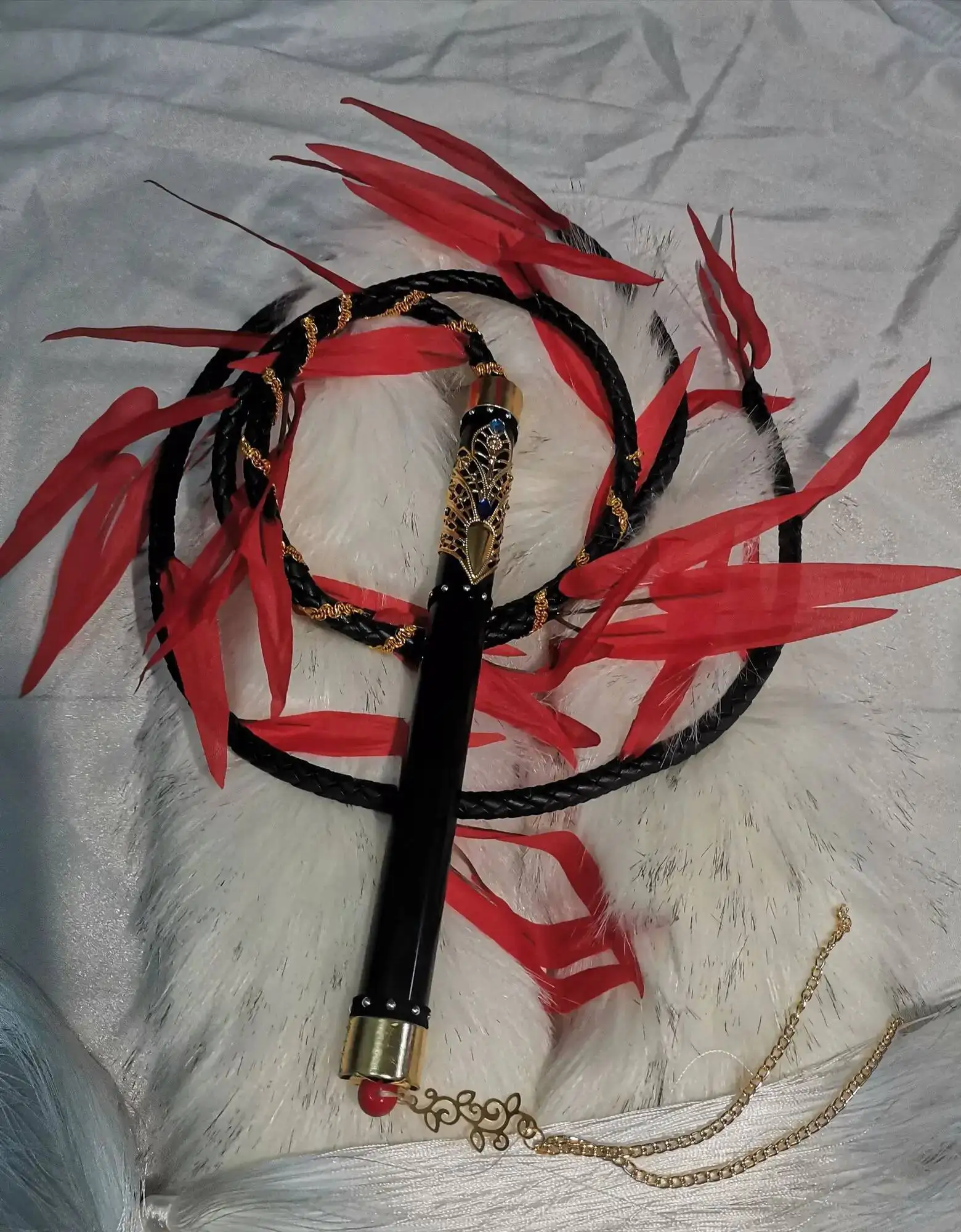 جديد مو ران تأثيري شبح الدعائم الرواية الصينية إريها وقطته البيضاء Shizun سوط تشو وانينغ تيان ون زي الإكسسوار #4