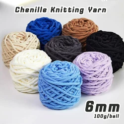 Chenille Knitting Chunky Yarn Soft line cotton yarn for hand crochet thick Weaving Scarf BlanketThread Needlework Crafts 100g