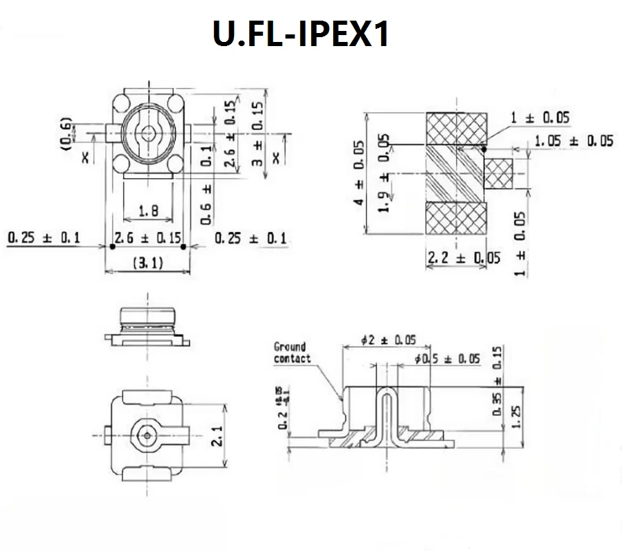 5 шт./MMCX-KEF U.FL-IPEX1 RF коаксиальный разъем