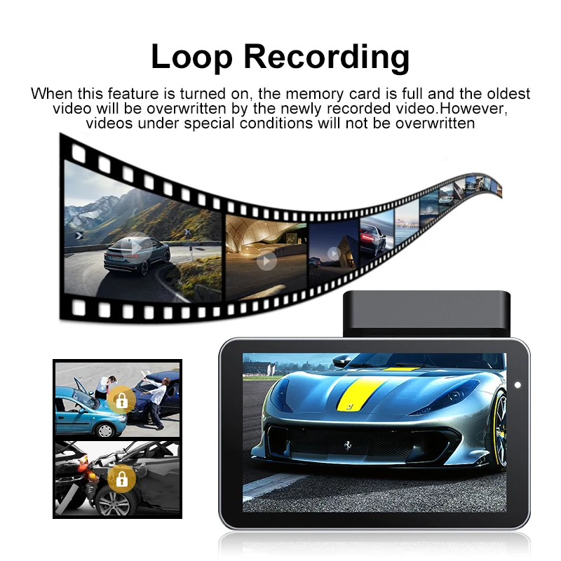 Dash Cam Camera Car HD 1080P Night Vision Video Recorder Vehicle CAR DVR Black Box Driver Recorder Front and Rear Dashcam