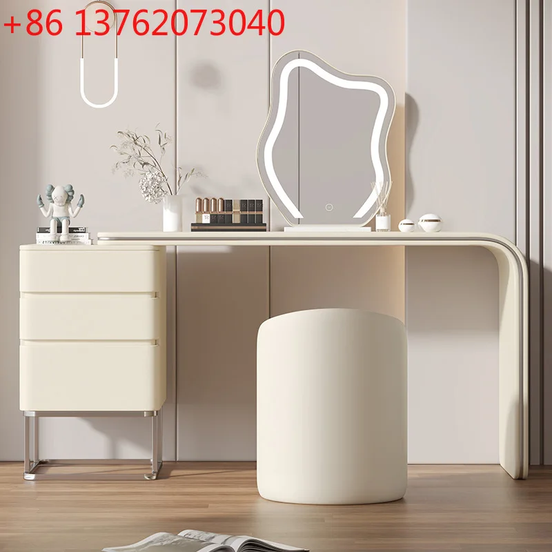 

Bedroom Dresser Simple Modern Retractable Makeup Table Cream Style Household