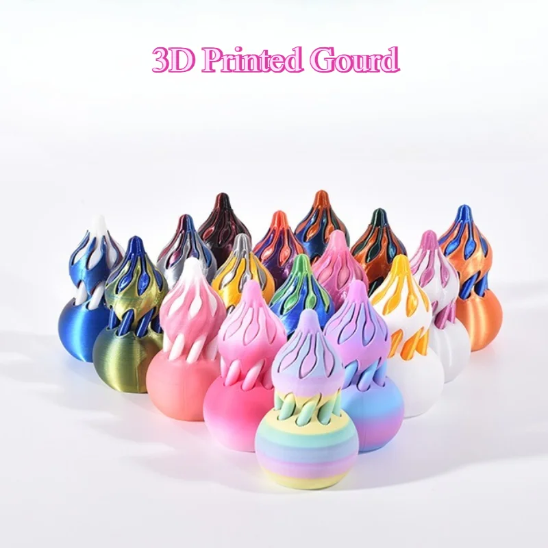 

Счастливая тыква, 3D печатные спиральные игрушки, снятие стресса, невозможная пирамида, прозрачная скульптура, прозрачная пирамида, игрушка, домашний декор