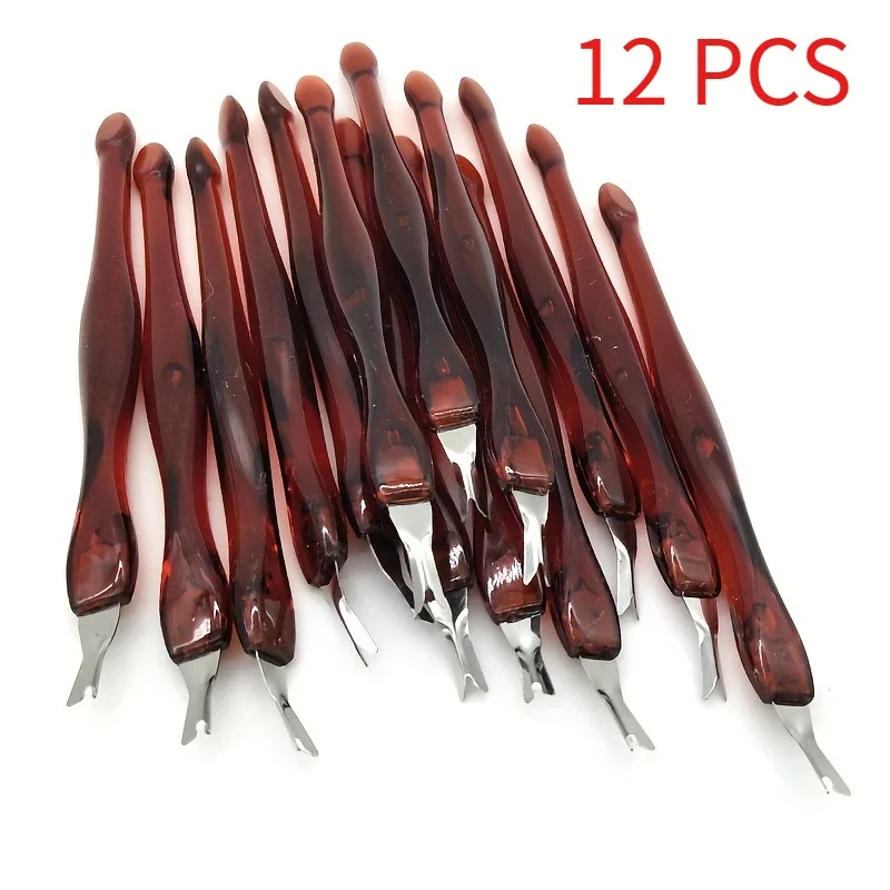5pcs Cuticle Knife Trimmer Cuticle Fork Trimmer Nail Cuticle Remover Trimmer Pusher Dead Skin with Double Head V-Shaped Fork