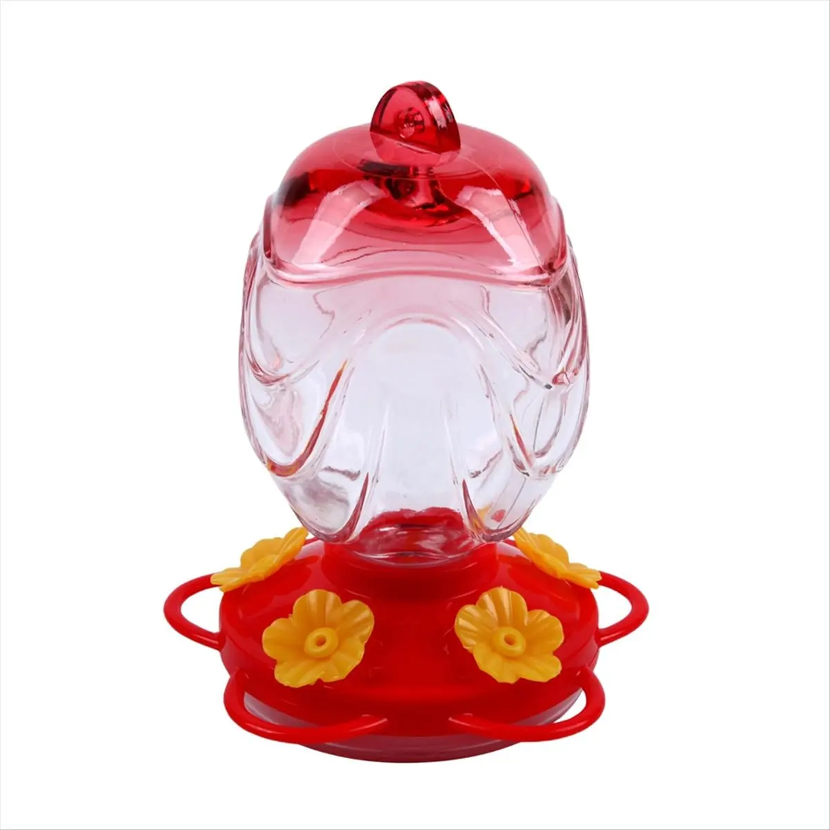 AT16 Hummingbird Feeders for Outdoors Hanging, Hand Blown Glass Hummingbird Feeder 15 Oz Sealed and Leak with Feeder