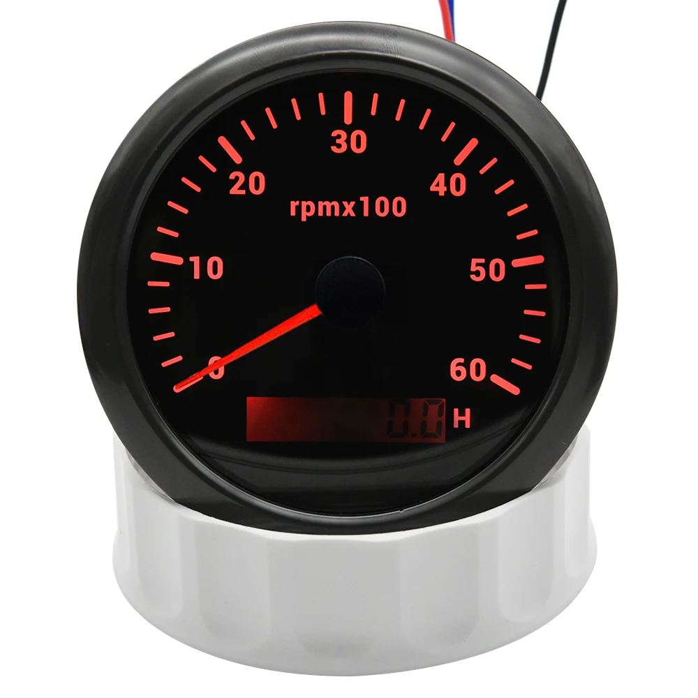 AD 85 mm Drehzahlmesser mit LCD-Stundenzähler für Marine, Boot, Auto, Drehzahlmesser, 0–3000, 4000, 8000 U/min, Drehzahlmesser, 7 Farben Hintergrundbeleuchtung – Detail 35