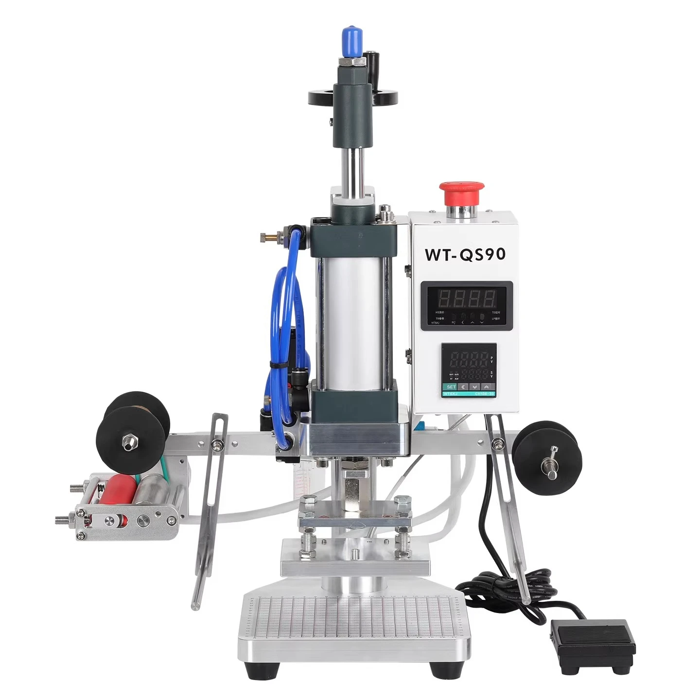 Bench-top Pneumatic Hot Stamping Machine, Leather Logo Embossing & Branding Machine for Plastic & Wood