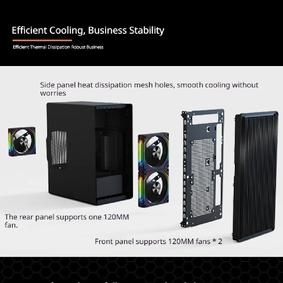 WJCOOLMAN Craftsman 1 MTAX/ITX PC Case USB3.0 Open Fence Panels Gabinetes Gamers Desktop Business Small Computer Case