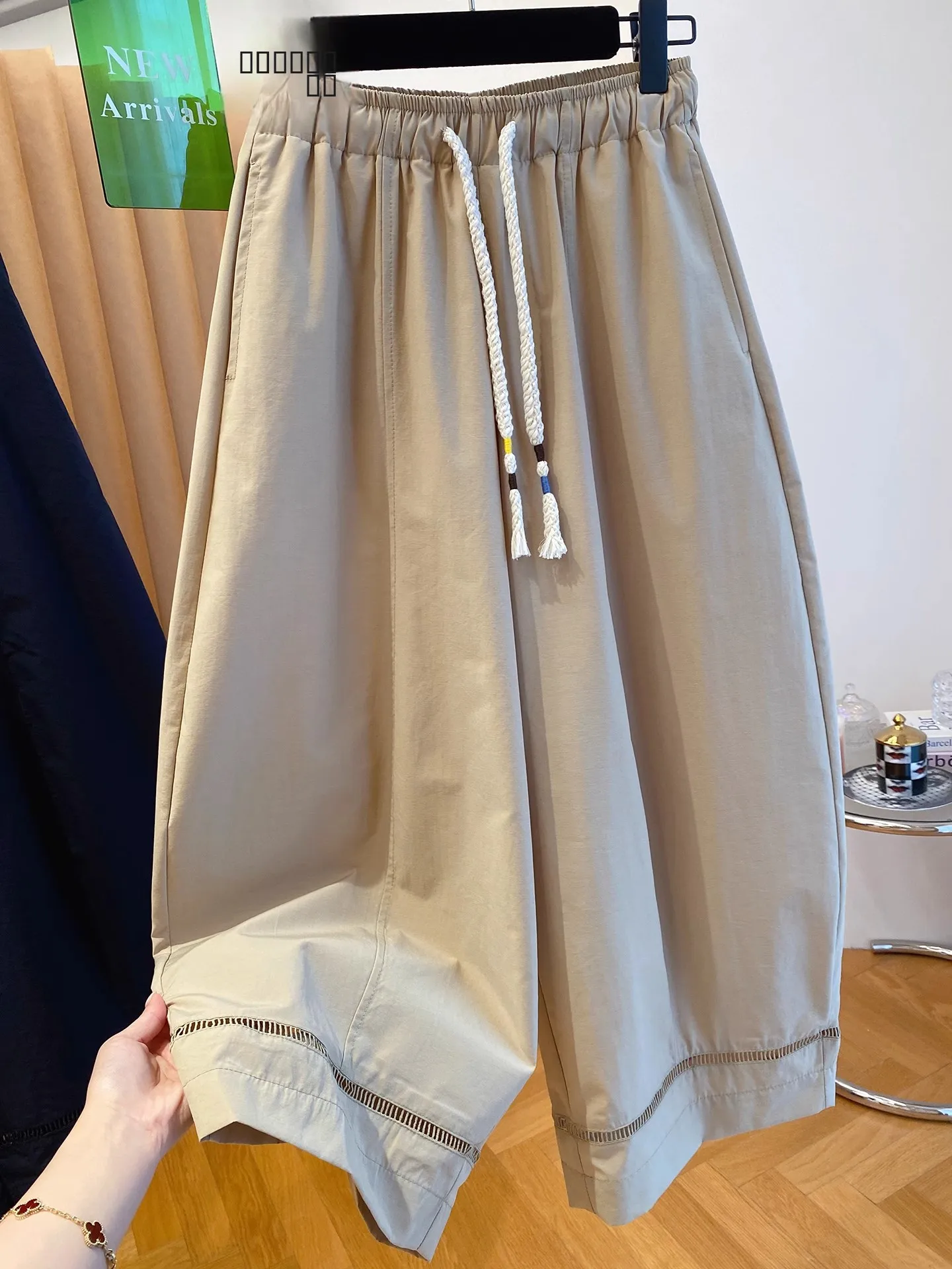 

Мужские летние повседневные свободные брюки прямого кроя Qui Dry Large Size 300 Pou, укороченные, тонкие, универсальные