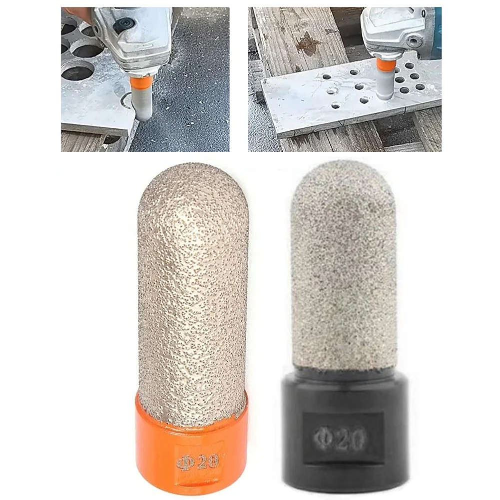 20mm Vacuum Brazed Carbide Finger Bits Ball End Mill For M14 Thread Grinding Head For Marble Granite For Tile Stone Angle Grinde